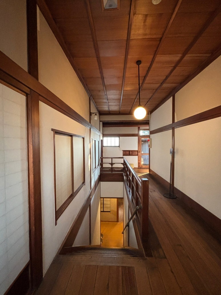 Interior staircase to second floor of Former Asakura House