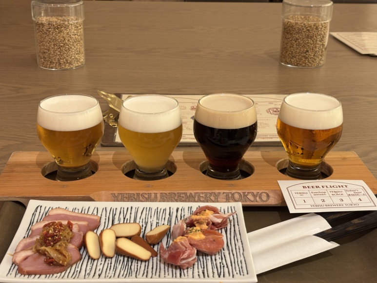 Variety of beer flavors in the Beer Flight