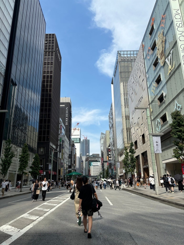 Weekend Ginza Chuo Dori pedestrian paradise