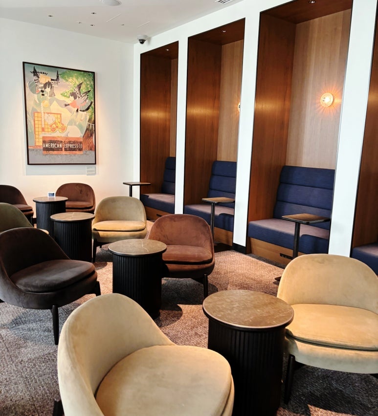 Early morning quiet lounge seating area