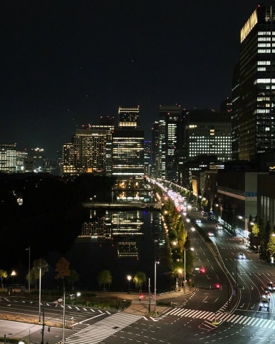 Panoramic Hibiya Park view from 6th floor