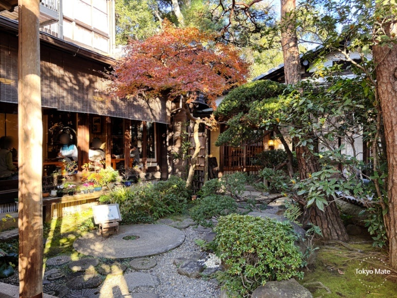 Jiyugaoka Koso-an traditional Japanese house interior with matcha sweets