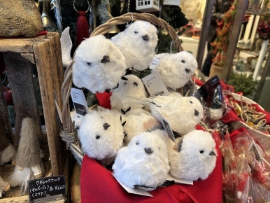 ケイティローズの綿毛小鳥のオーナメント