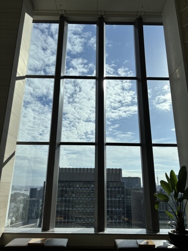 35階展望台の青空の眺め