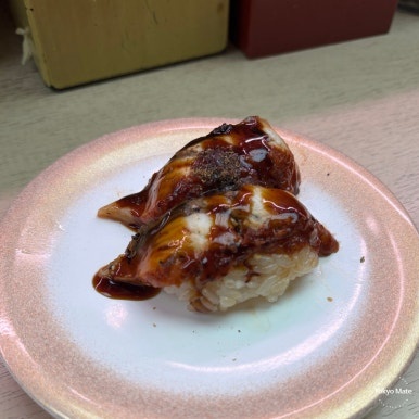Tenka Sushi Shibuya unagi and anago teriyaki sushi