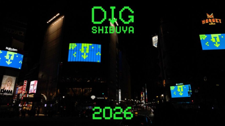 DIG SHIBUYA 2026 Shibuya Scramble Crossing Night Art