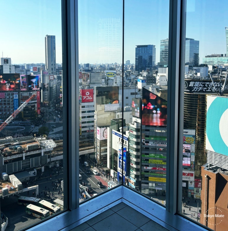 Shibuya Hikarie 11F Sky Lobby free indoor observation deck panoramic view