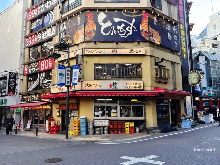 Shibuya Toritake Main Branch exterior right next to Mark City