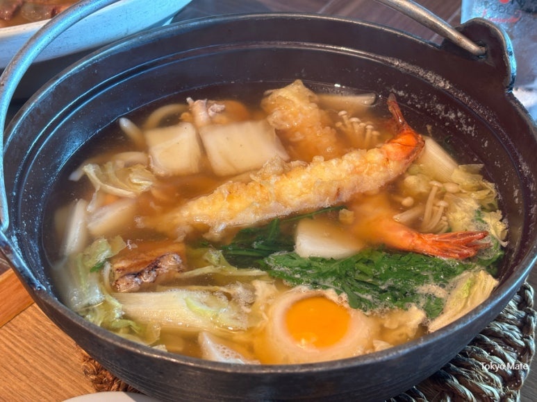 TsuruTonTan nabeyaki udon with seafood and vegetables