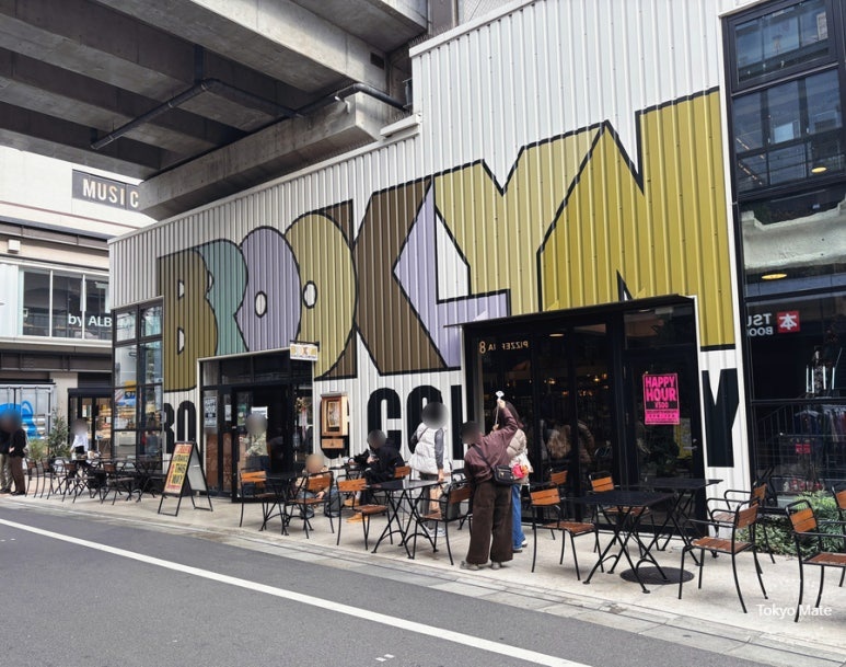 Street view with murals in Shimokitazawa