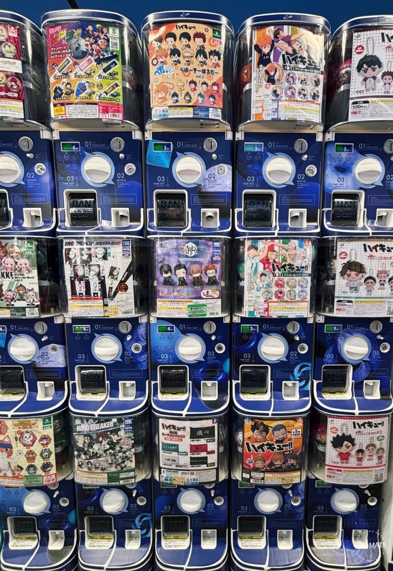 Multiple Haikyuu gashapon varieties at Shinjuku C-pla