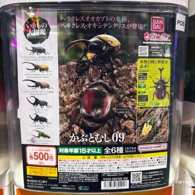 Detailed stag beetle figure from gashapon