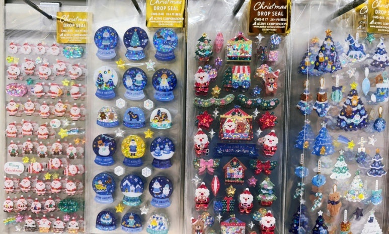 Shinjuku SEKAIDO Christmas journaling stickers