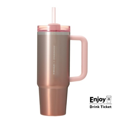 2026 Starbucks Japan Valentine limited Stanley pink gradient tumbler