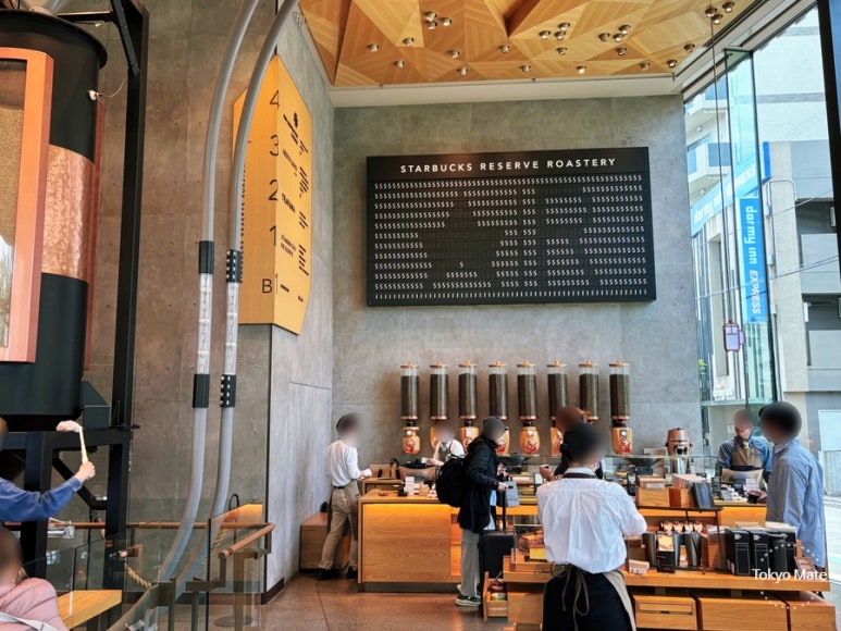 Starbucks Reserve Roastery Tokyo 1F entrance and bean retail area