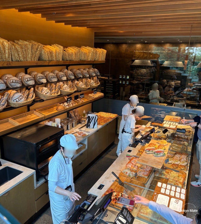 Freshly baked breads at the 1F Princi bakery corner