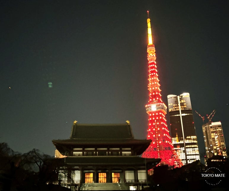 Zojoji Temple and Tokyo Tower Night View