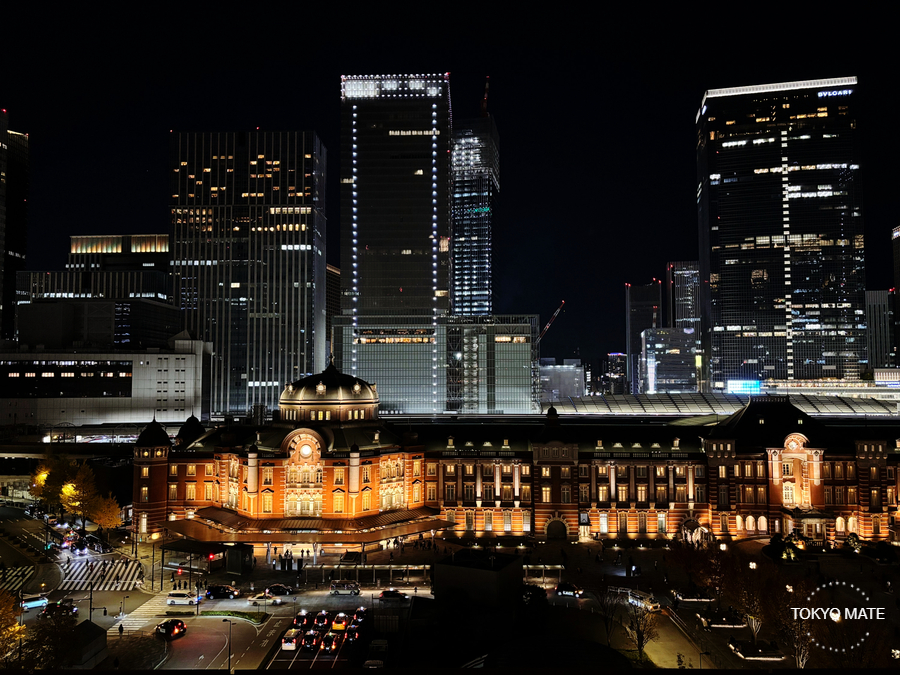 Tokyo Station Night View from Marunouchi Terrace