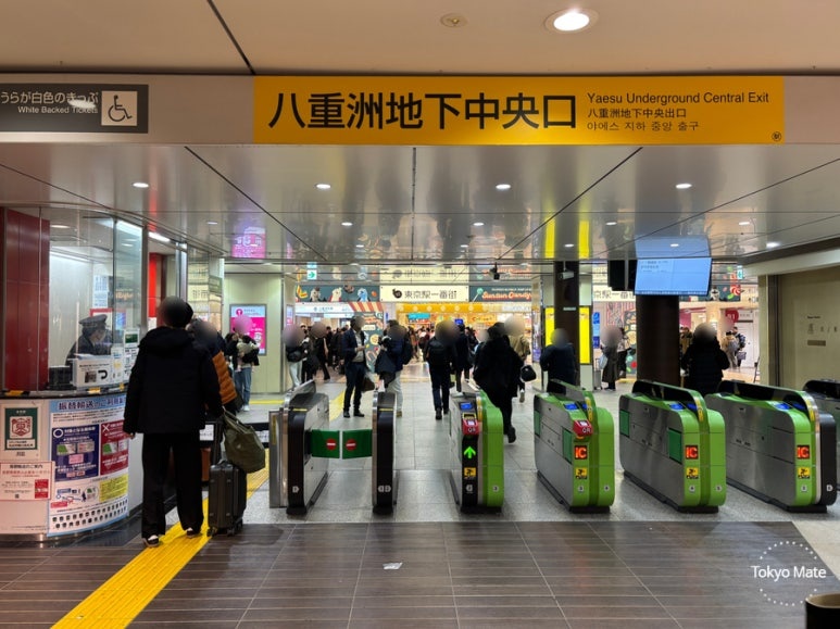 JR Tokyo Station Yaesu Underground Central Exit ticket gate