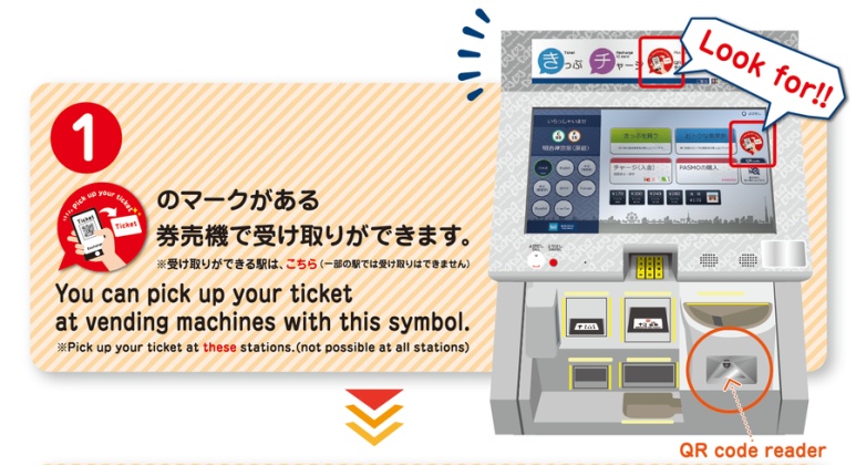 QR Code Reader Mark on Ticket Machine