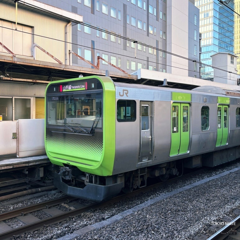 JR Yamanotesen train circling Tokyo city