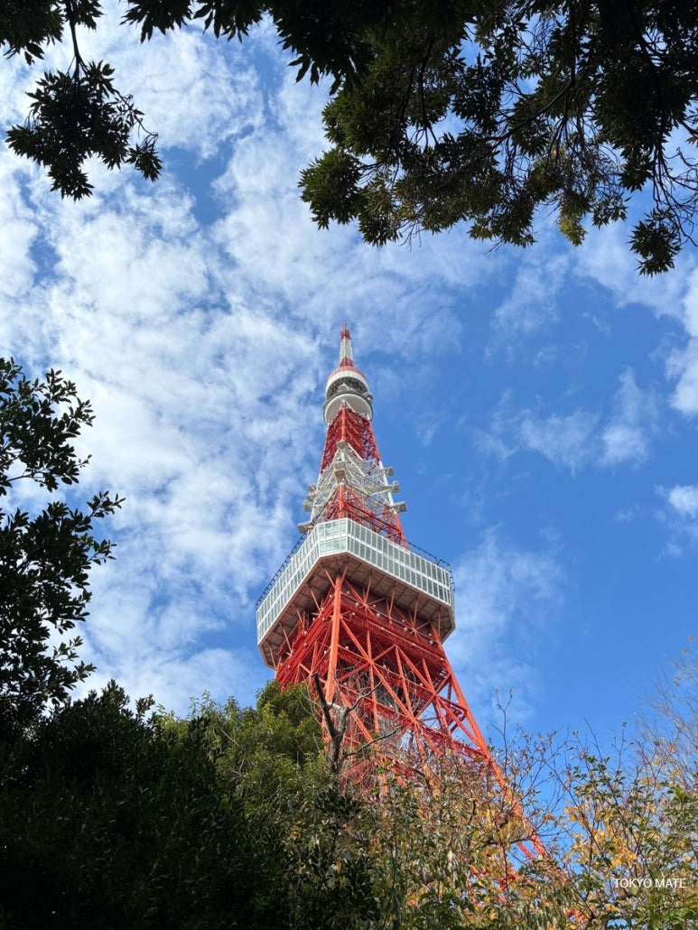 Momijidani slope path leading toward Tokyo Tower