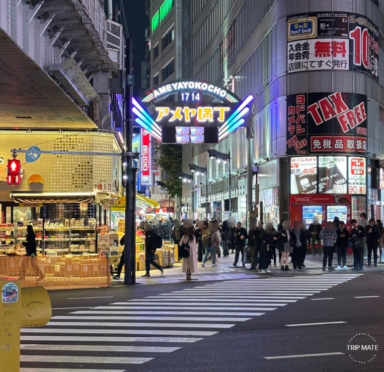 Ameyoko Market entrance near Ueno Park