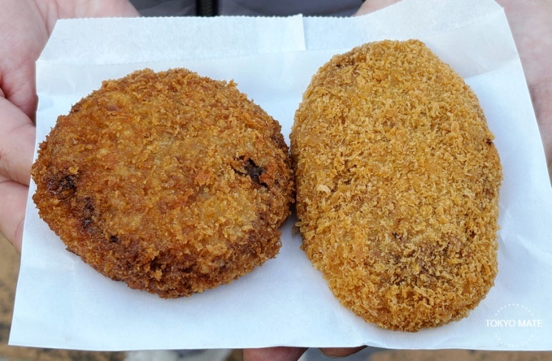 Niku no Sato menchi-katsu comparison